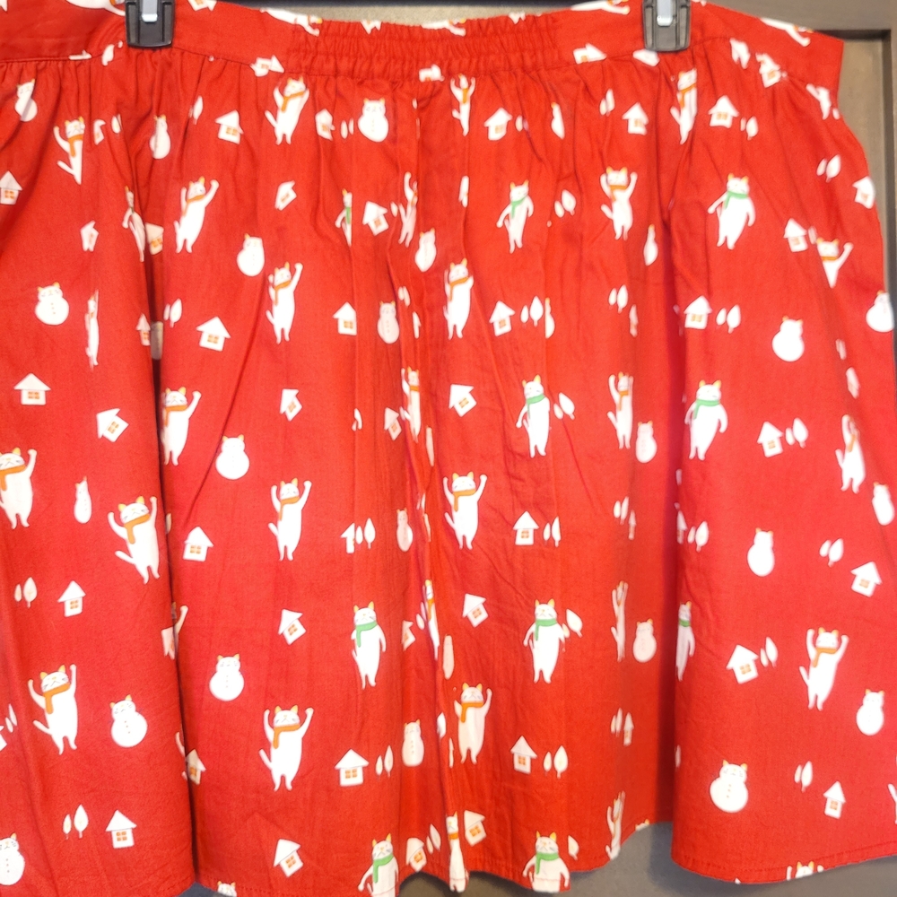 Modcloth Red Kids Shorts with Playful Print - Picture 4 of 5